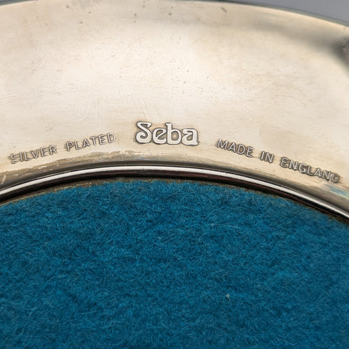 英國復古鍍銀松鼠裝飾橢圓形盤 Seba